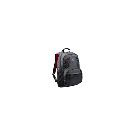 Backpack Port 15.6 Houston Negra con Detalles Rojos - Envío Gratuito