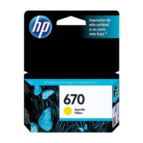 Cartucho HP 670 Amarillo - Envío Gratuito