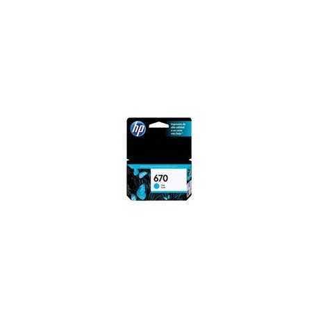 Cartucho HP 670 Cyan - Envío Gratuito