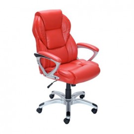 Silla True Innovations Ejecutiva Prado Polipiel Rojo - Envío Gratuito