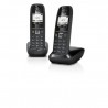 Telefono Gigaset Inalambrico AS405 Duo Negro