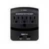 Conector de Pared Monster 3 entradas y 2 para cable USB
