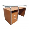 Escritorio Officemax de Trabajo Hutton Melamina Cristal Templado Maple