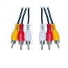 Cable RCA Audio/Video con punta de oro 6ft/1.82mt