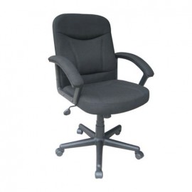 Silla Officemax Ejecutiva Fulton Tela Negro - Envío Gratuito