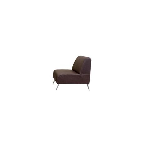 Sillón Indivudual Guinea Polipiel Café - Envío Gratuito