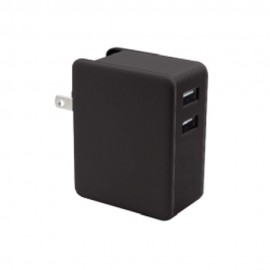 Adaptador Pared Doble Case Logic 2USB 2.1AMP UL Negro - Envío Gratuito