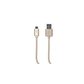 Cable Micro USB Case Logic 3Ft Cuerda Dorado - Envío Gratuito