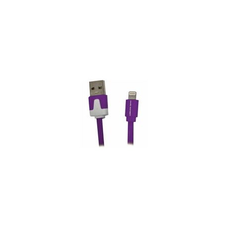 Cable Lightning 2.2 USB Flat Morado - Envío Gratuito