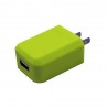 Cargador AC mini USB Verde 1 amp