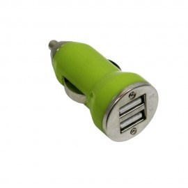 Cargador Auto USB Dual 3.1amp Verde - Envío Gratuito