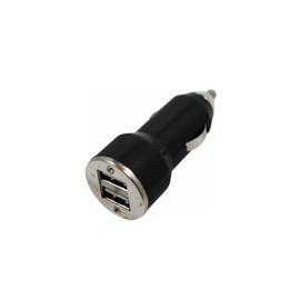 Cargador Auto USB Dual 3.1amp Negro - Envío Gratuito