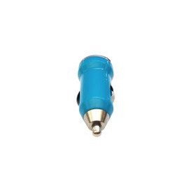 Cargador Auto Mini USB 1AMP Azul - Envío Gratuito