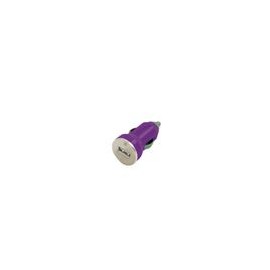 Cargador Auto Mini USB 1AMP Morado - Envío Gratuito