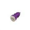 Cargador Auto Mini USB 1AMP Morado