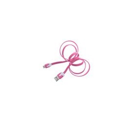 Cable Micro USB 3.2Ft Flat Rosa - Envío Gratuito