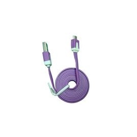 Cable Micro USB 3.2Ft Flat Morado - Envío Gratuito