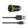Cargador Auto con Cable Lightning Belkin Negro