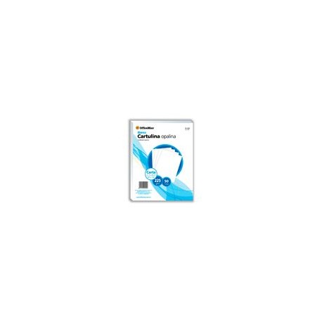 Opalina Officemax Carta Blanca 50 Hojas 225 Gr - Envío Gratuito