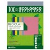 PAPEL RECICLA 100 AZUL CYAN 100 HOJAS
