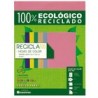 PAPEL RECICLA 100 ROSA PAQUETE CON 100H