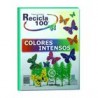 PAPEL RECICLA 100 VERDE PAQUETE CON 100H
