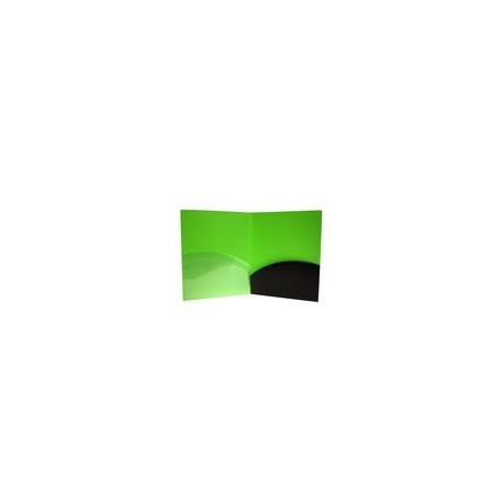 FOLDER DOBLE SOLAPA NEGRO CON VERDE CARTA - Envío Gratuito