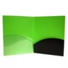FOLDER DOBLE SOLAPA NEGRO CON VERDE CARTA