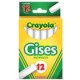GISES BLANCOS CRAYOLA 12 PZS - Envío Gratuito