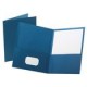 FOLDER PORTAFOLIO AZUL DOBLE SOLAPA CARTA OXFORD 5PZ