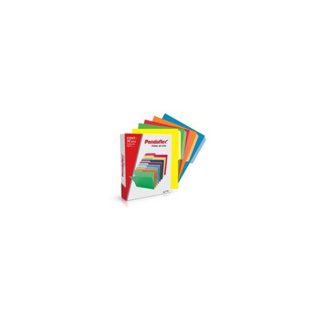 FOLDER COLORES CARTA PENDAFLEX 50PZ DOBLE TONALIDAD - Envío Gratuito