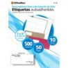 ETIQUETA BLANCA 4 X 2 OMX PAQ CON 50 HOJAS500 PIEZAS