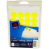 ETIQUETA ADHESIVA CIRCULAR AMARILLA NEON 3/4 1008PZ