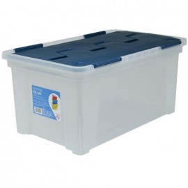 CAJA PLASTICO ARCHIVO TRANSP 35.23X46.36X27.38 CM 49LT - Envío Gratuito