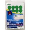 ETIQUETA ADHESIVA CIRCULAR VERDE 3/4 1008PZ