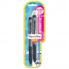Bolígrafo Kilométrico Tinta de Gel punto 0.7mm Color Negro 2 piezas