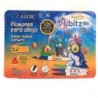 PLUMON AQUARELO, BASE AGUA, PUNTO FINO 2MM Y EXTRAF 1MM, 12P