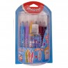 Plumones Jumbo 6pzas Maped y gel limpiador