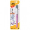 Boligrafo Bic mediano, 4 colores en 1, barril metálico