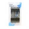 BOLIGRAFO RETRACTIL TINTA GEL NEGRA PUNTO MEDIANO 0.7MM 6PZS