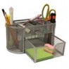 Organizador Con Portatarjetas Mesh Plata OMX