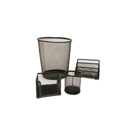 Set Oficina 4pz Mesh Negro - Envío Gratuito