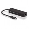 Adaptador Case Logic de USB-C a Ethernet y 3 USB Negro