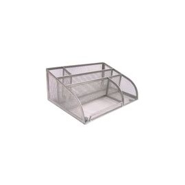 ORGANIZADOR MULTISECCION D/ESCRIT PLATA MALLA 25.5X18X10.5CM - Envío Gratuito