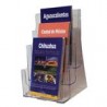 Portarevistas Acrílico 3 Niveles Para Mostrador o Pared OMX