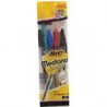 BOLIGRAFO PUNTO MEDIANO, 1.0 MM,NEGRO, ROJO, AZUL, LAPIZ 4PZ