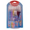 Plumones Jumbo Color Peps 6 piezas y Gel Limpiador Maped