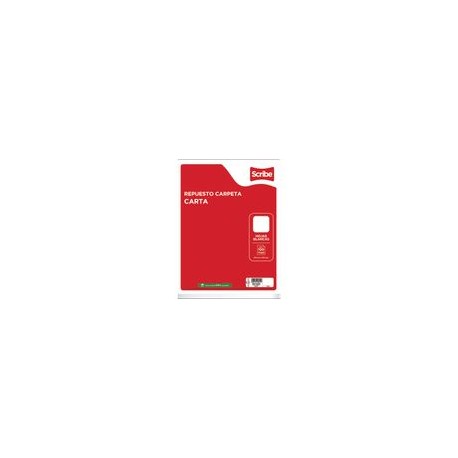 Hojas para Carpeta Scribe Tamano Carta Blancas 100 Hojas - Envío Gratuito
