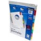 SEPARADOR BLANCO CARTON 8 PESTANAS MULTICOLOR INSERTABLE - Envío Gratuito