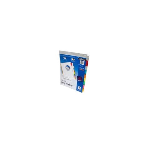SEPARADOR BLANCO CARTON 8 PESTANAS MULTICOLOR INSERTABLE - Envío Gratuito